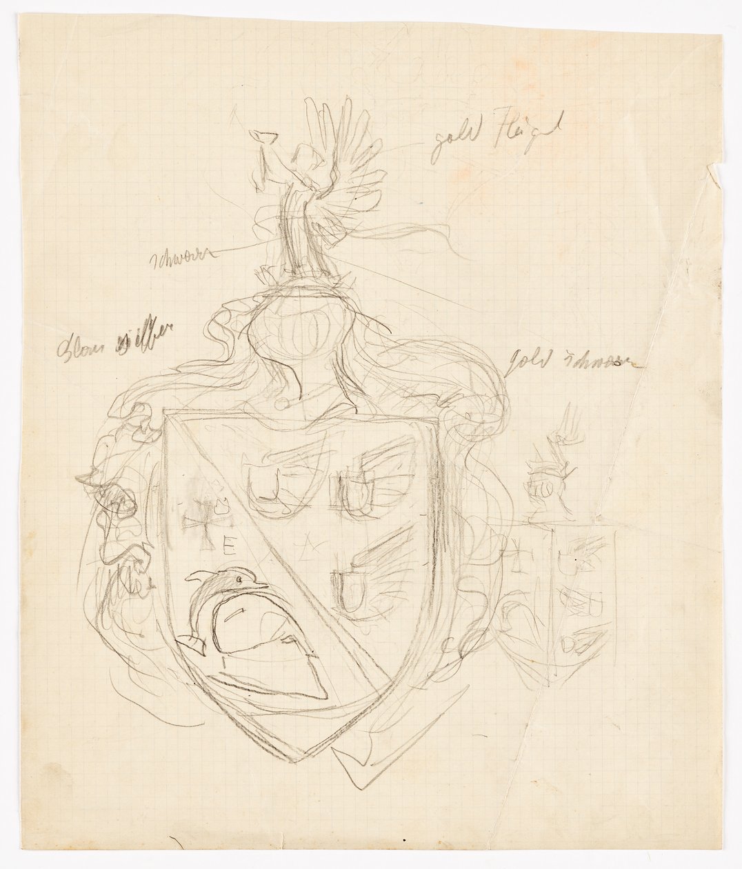 Entwurf für ein Familienwappen von Franz von Matsch