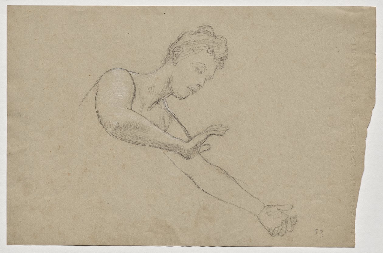 Figurenstudie für das Fakultätsbild "Theologie" von Franz von Matsch