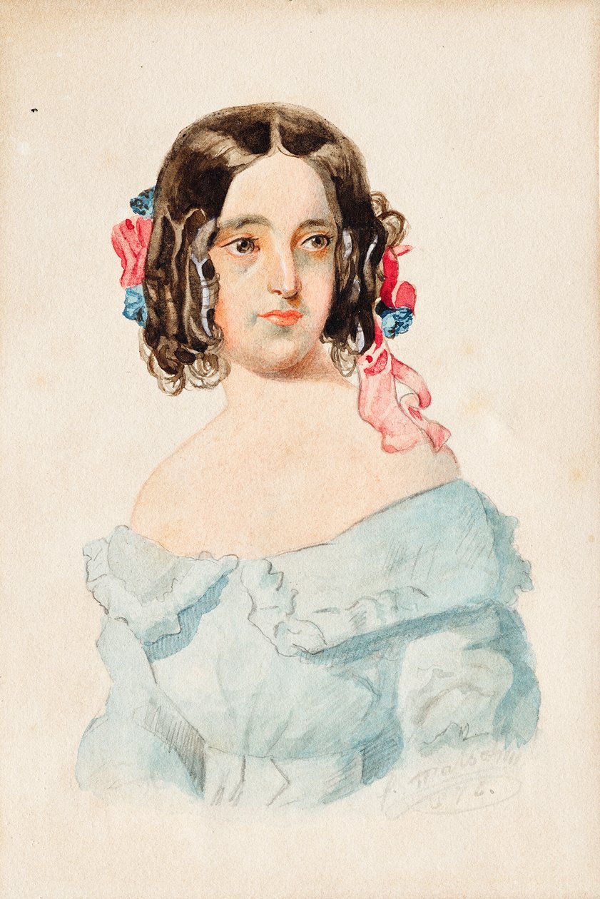 Mädchenporträt von Franz von Matsch