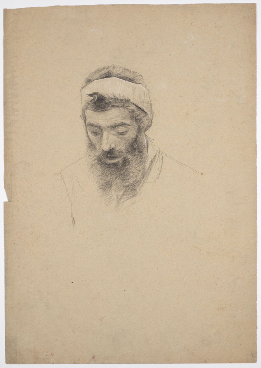 Studie eines Bärtigen von Franz von Matsch