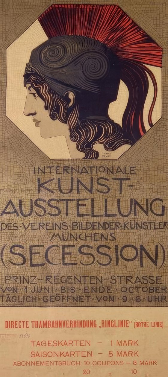 F. v. Stuck / Plakat Int. Kunstausstellung von Franz von Stuck