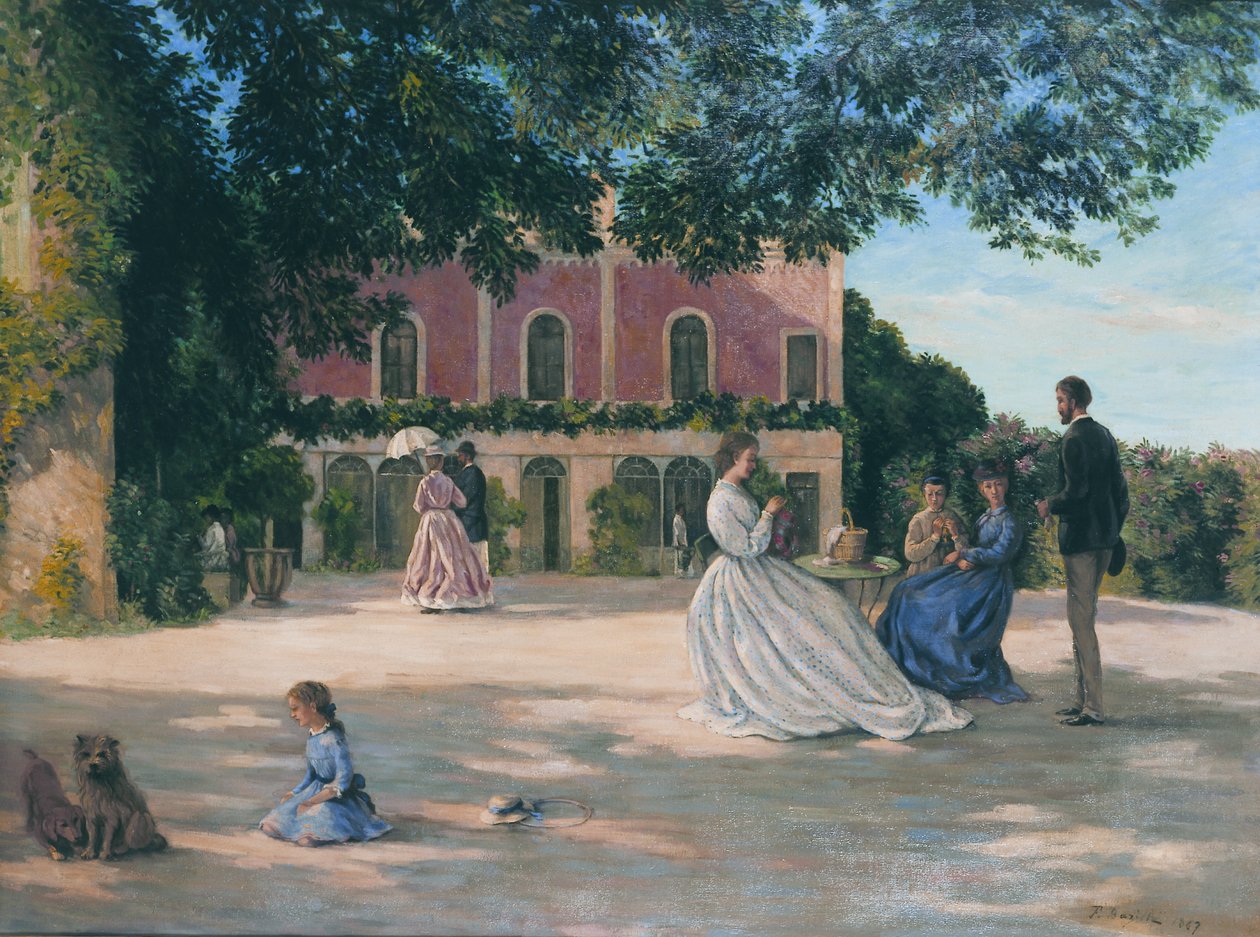 Die Terrasse von Méric von Frédéric Bazille