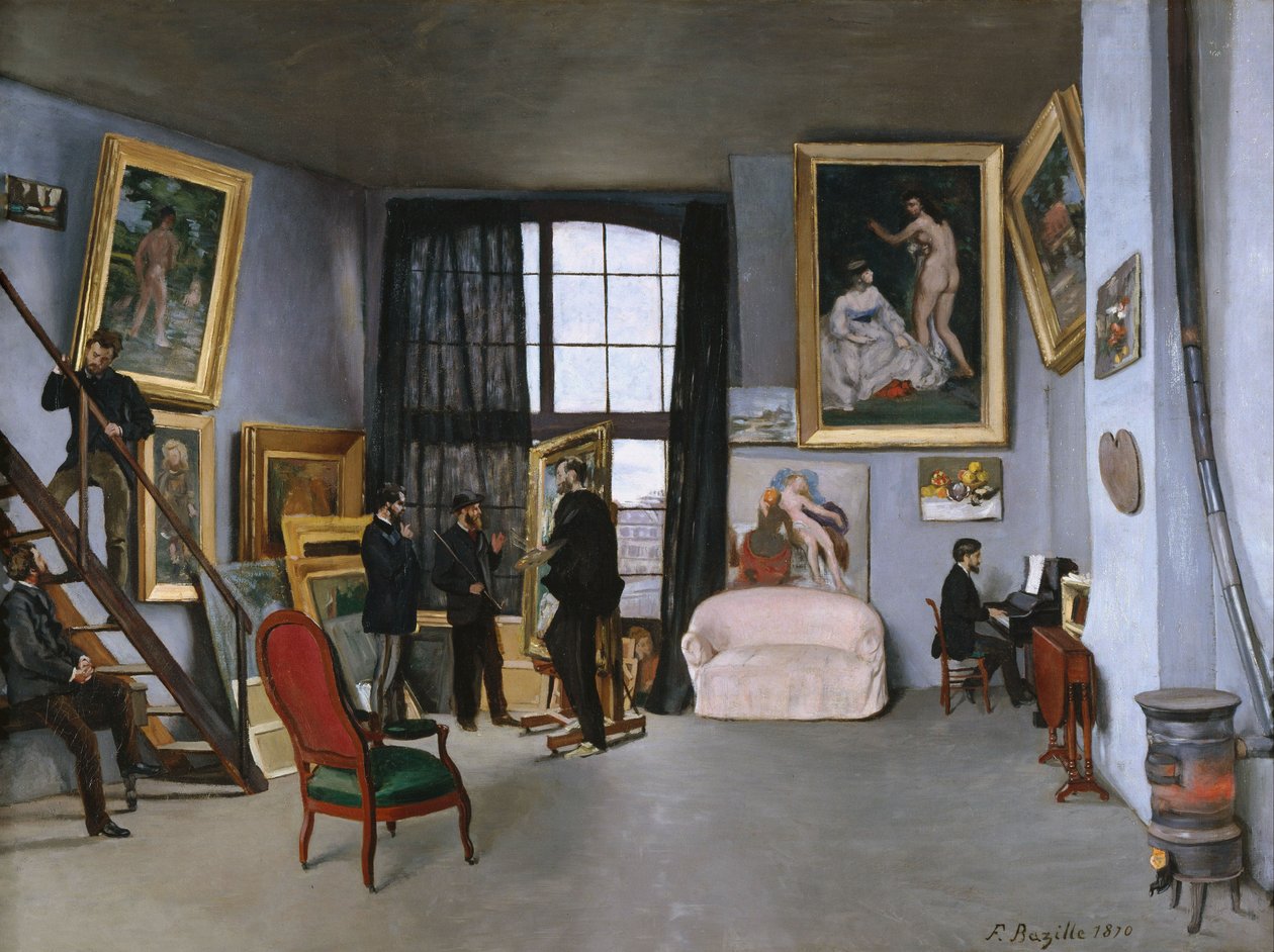 Das Atelier von Bazille von Frédéric Bazille