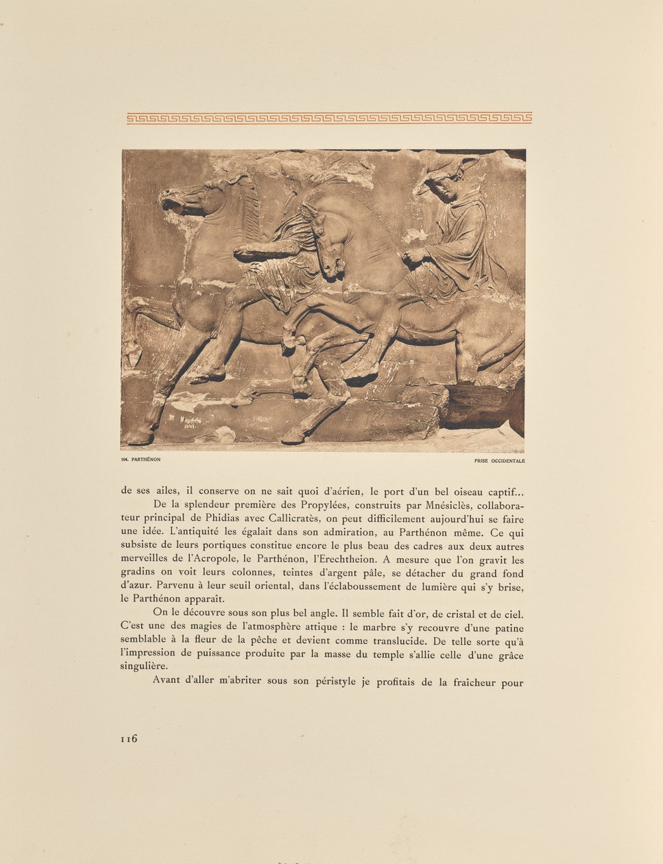 Parthenon. Westfries von Frédéric Boissonnas