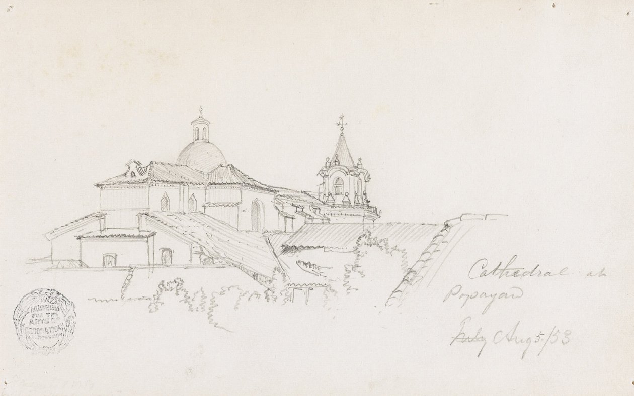 Kathedrale in Popayan, Kolumbien von Frederic Edwin Church