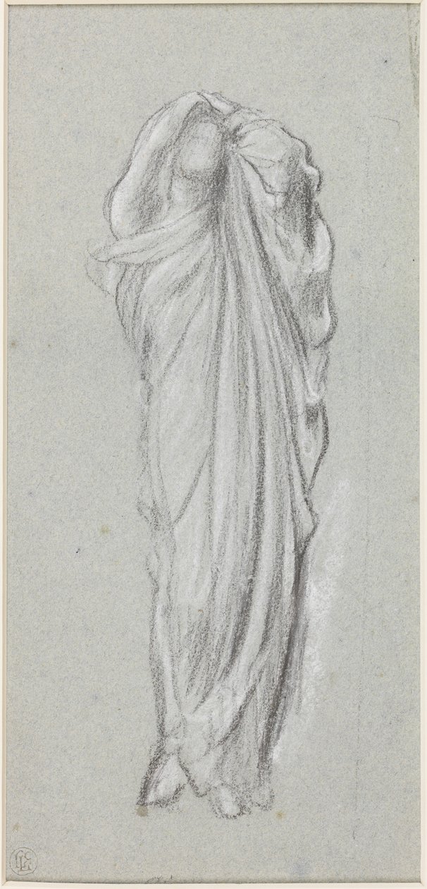 Draperiestudie für Elektra am Grab des Agamemnon von Frederic Leighton