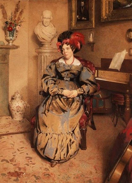 Porträt einer sitzenden Dame von Frederic Cruikshank