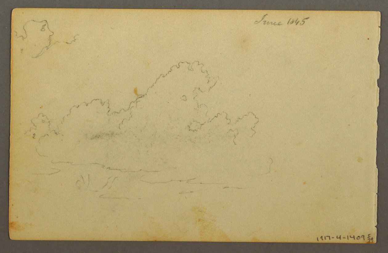 Zeichnung, Catskill Mountain House, 1844 von Frederic Edwin Church