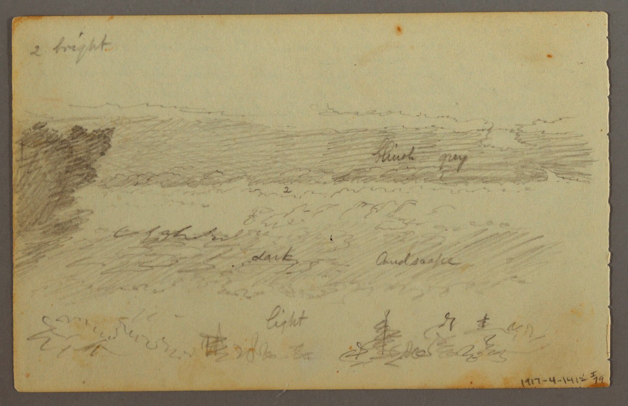 Zeichnung, Wolkenstudien, möglicherweise 1844 von Frederic Edwin Church