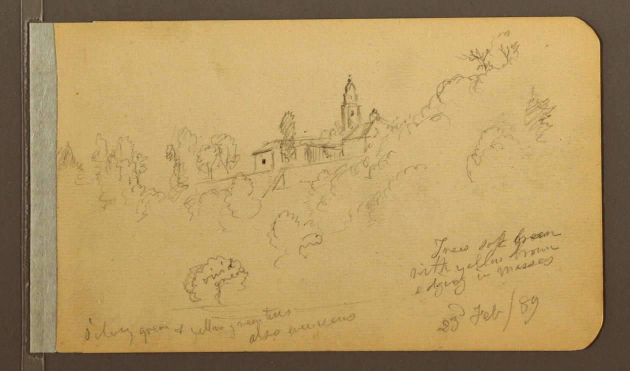 Häuser, Kirchturm von Frederic Edwin Church