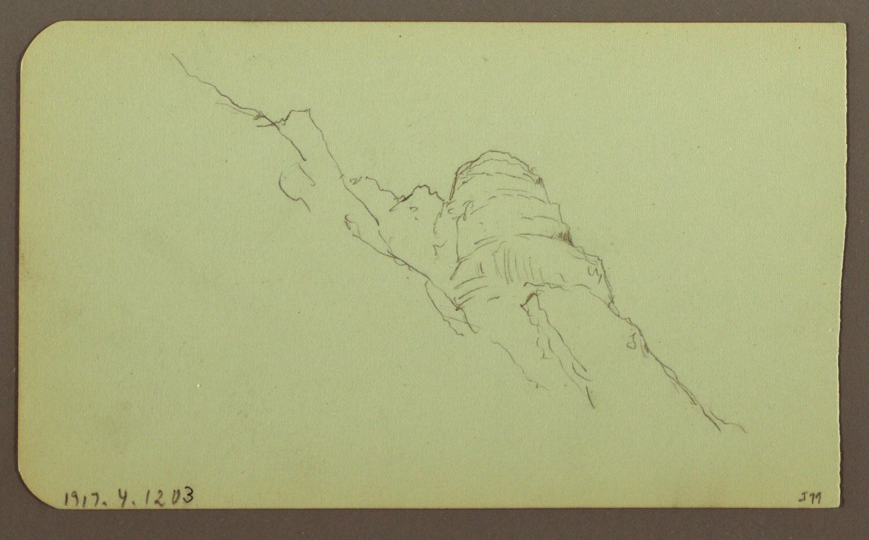 Landschaft; Rückseite: Berghang, 1883 von Frederic Edwin Church