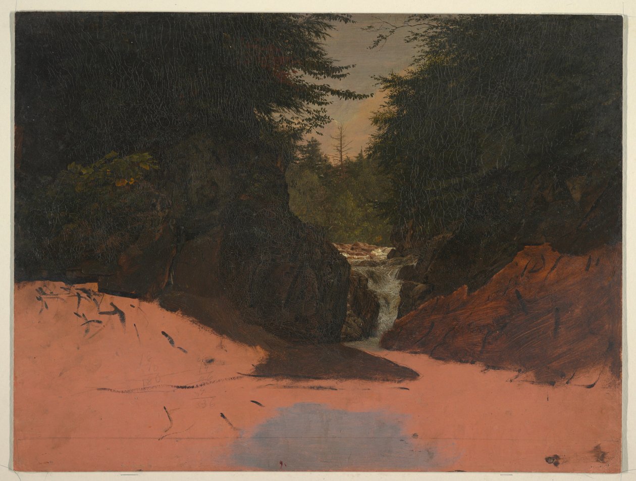 Zeichnung, Maine, Gebirgsbach, August-September 1851 von Frederic Edwin Church