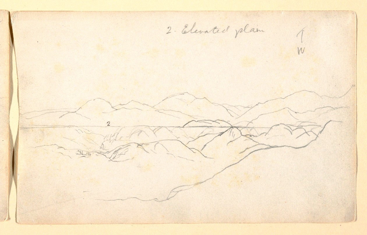 Zeichnung, Berglandschaft, Kolumbien, 1853 von Frederic Edwin Church