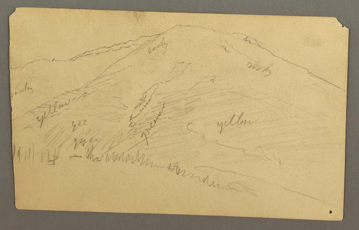 Zeichnung, Berggipfel, 1877 von Frederic Edwin Church