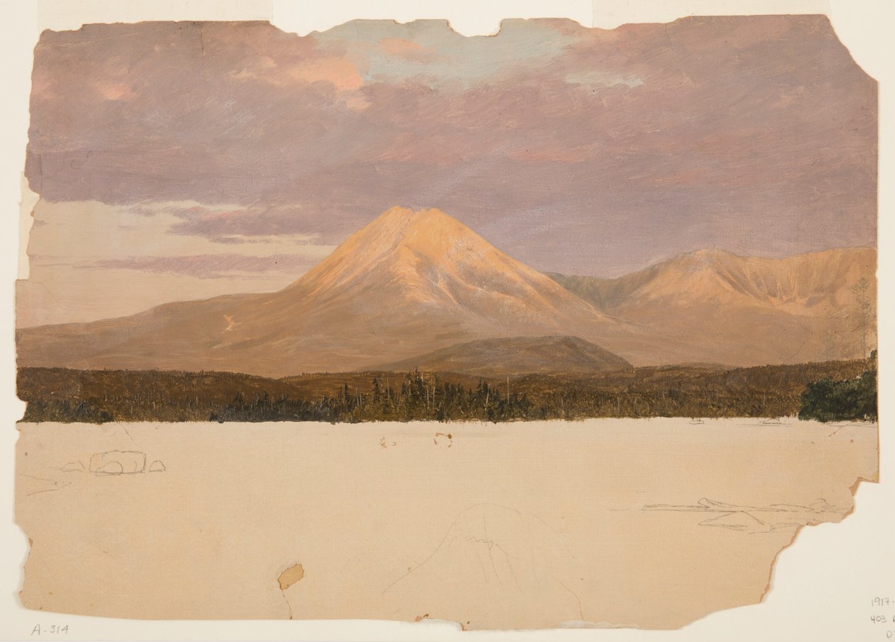 Mt. Katahdin vom Lake Katahdin von Frederic Edwin Church