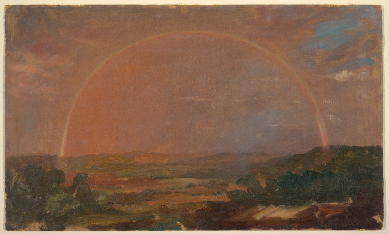 Regenbogen über einer Hügellandschaft von Frederic Edwin Church