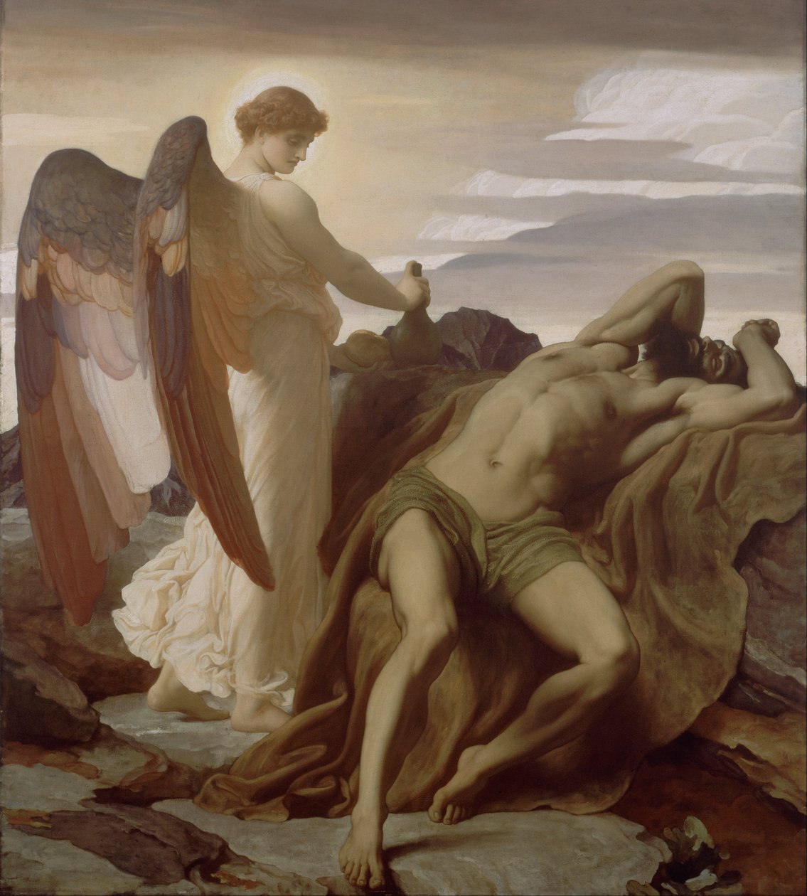 Elija in der Wüste von Frederic Leighton