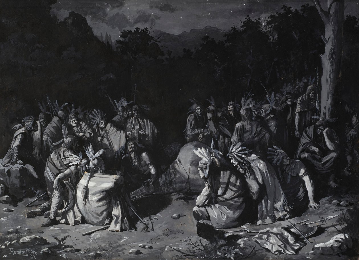 Indische Versammlung von Frederic Remington