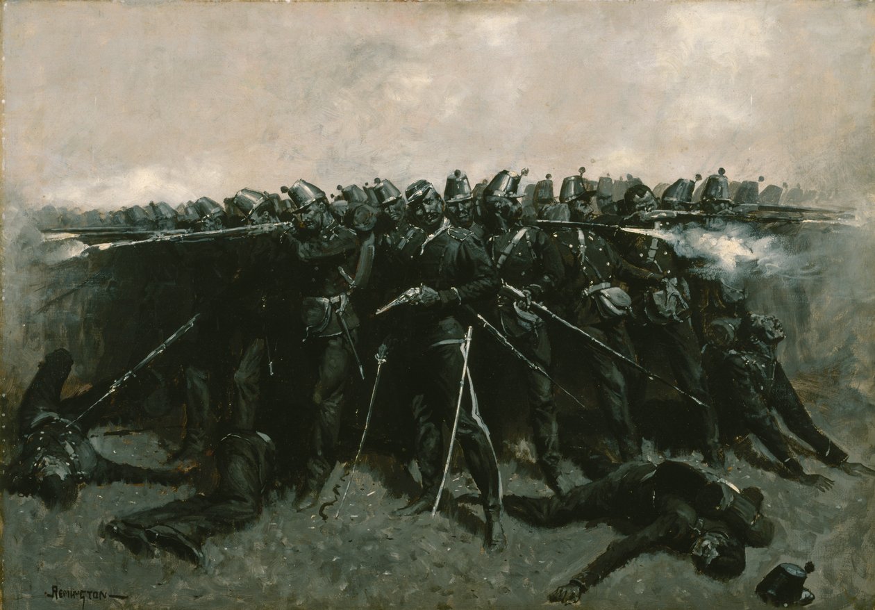 Das Infanterie-Quadrat, ca. 1893 von Frederic Remington