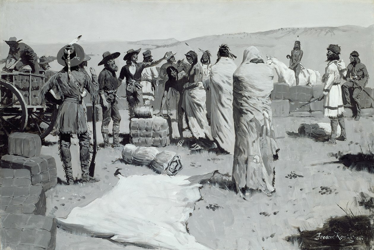 Der Dolmetscher winkte dem Jüngling von Frederic Remington