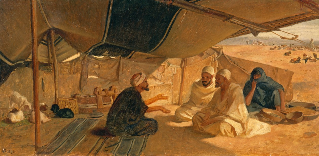 Araber in der Wüste, 1871 von Frederick Goodall