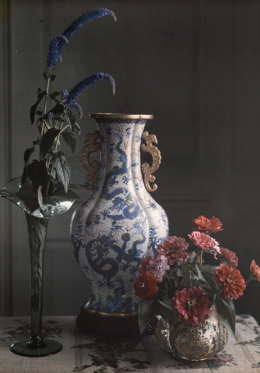 Stillleben mit verziertem chinesischem Vase von Frederick S. Dellenbaugh