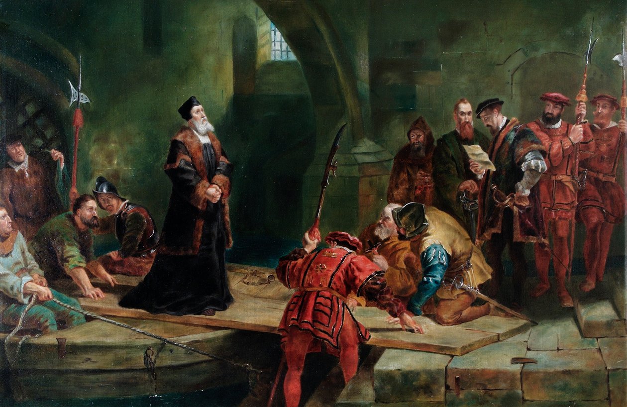 Thomas Cranmer am Verrätertor von Frederick (after) Goodall
