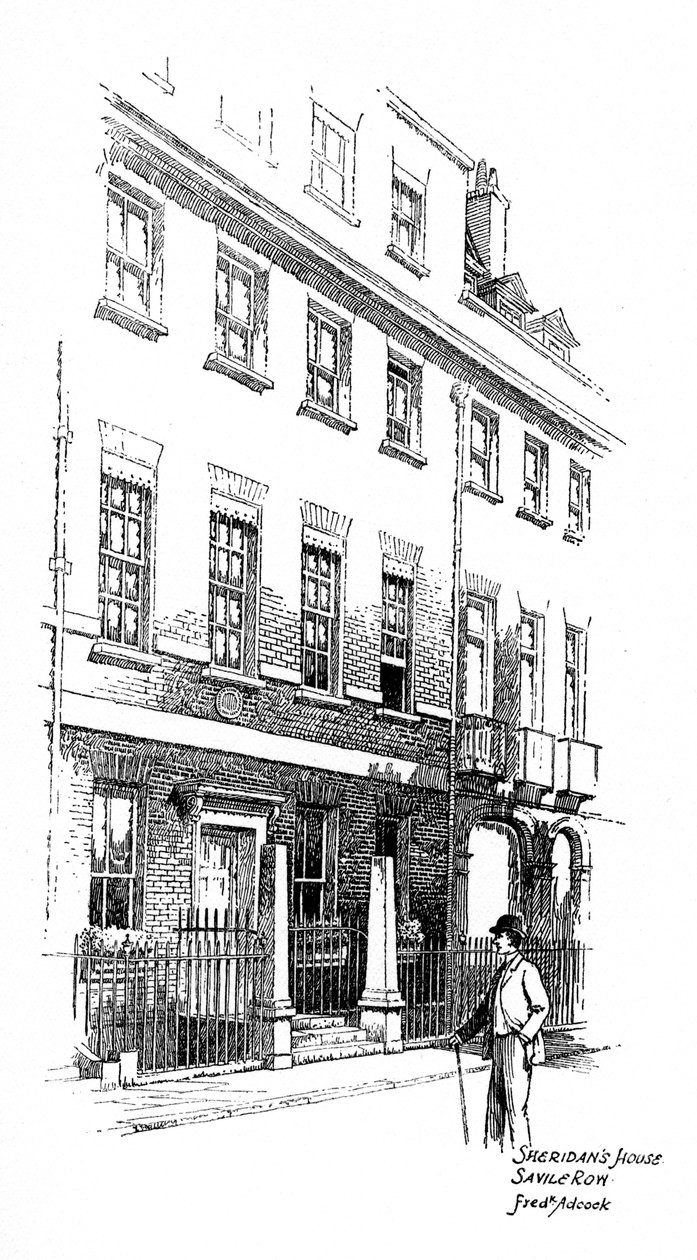 Sheridans Haus, Savile Row, London, 1912 von Frederick Adcock