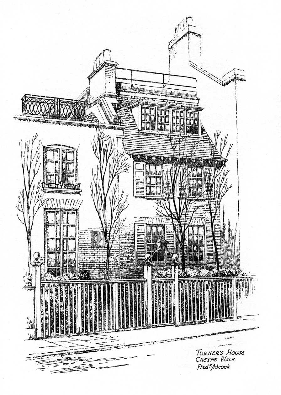 Turners Haus, Cheyne Walk, Chelsea, London, 1912 von Frederick Adcock