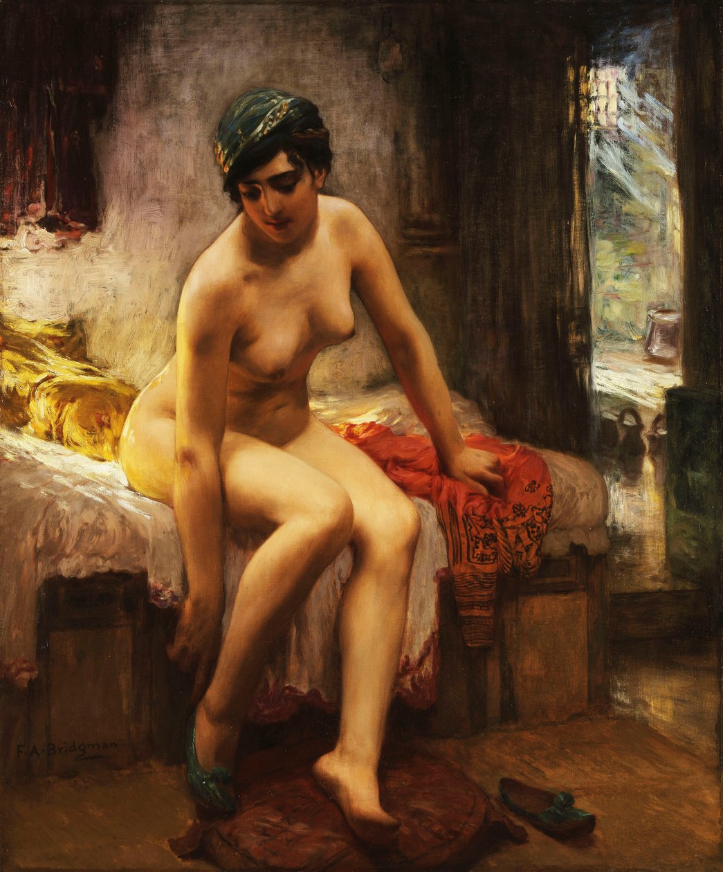 Eine algerische Prostituierte von Frederick Arthur Bridgman