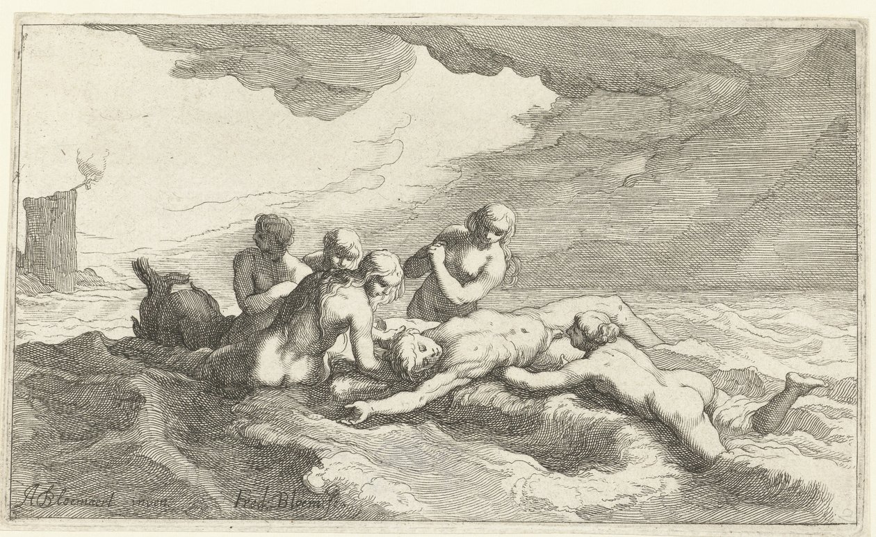 Hero und Leander von Frederick Bloemaert