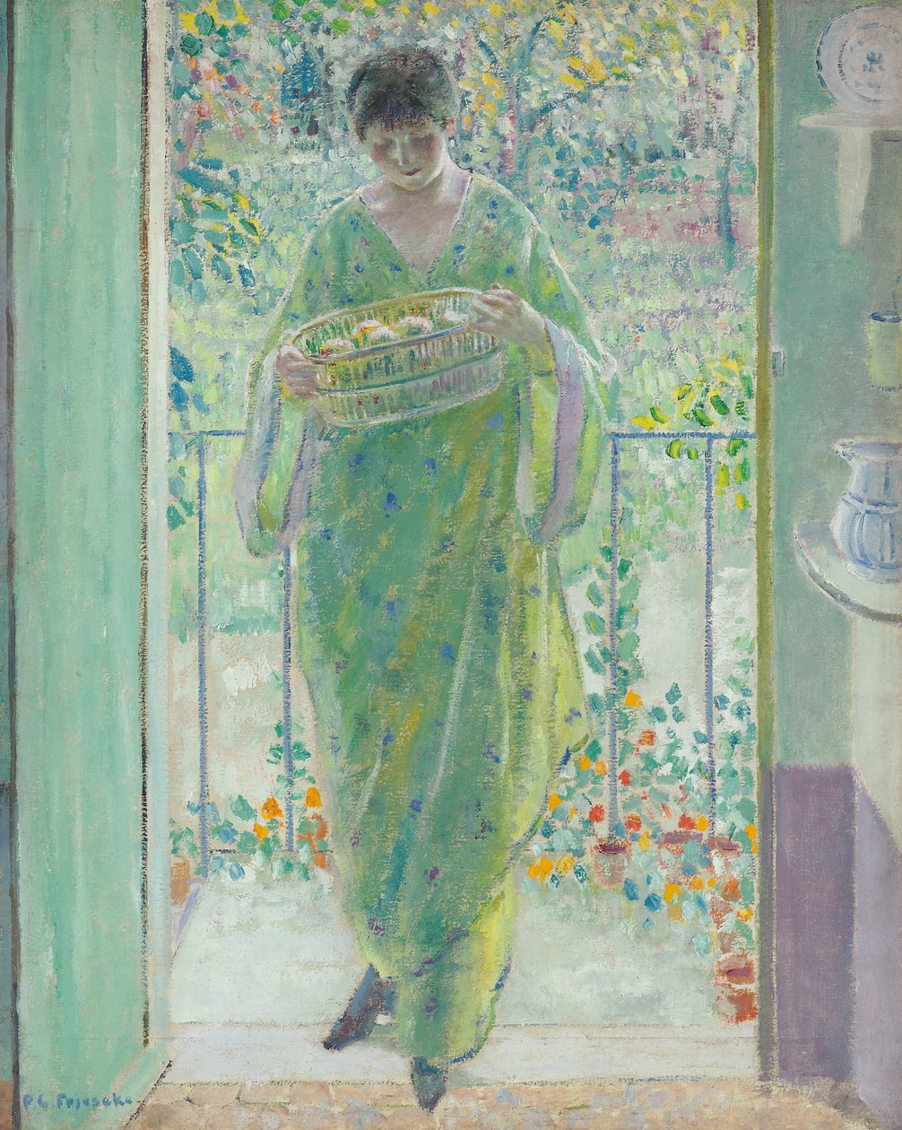 Die Küchentür von Frederick Carl Frieseke