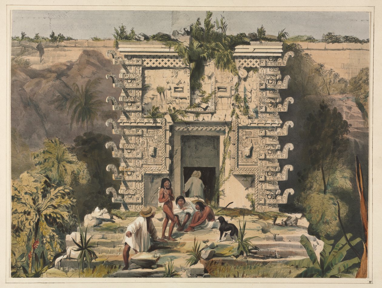 Tor des Großen Teocallis, Uxmal von Frederick Catherwood