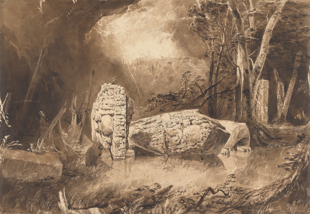 Maya-Stela in Copan, Honduras von Frederick Catherwood