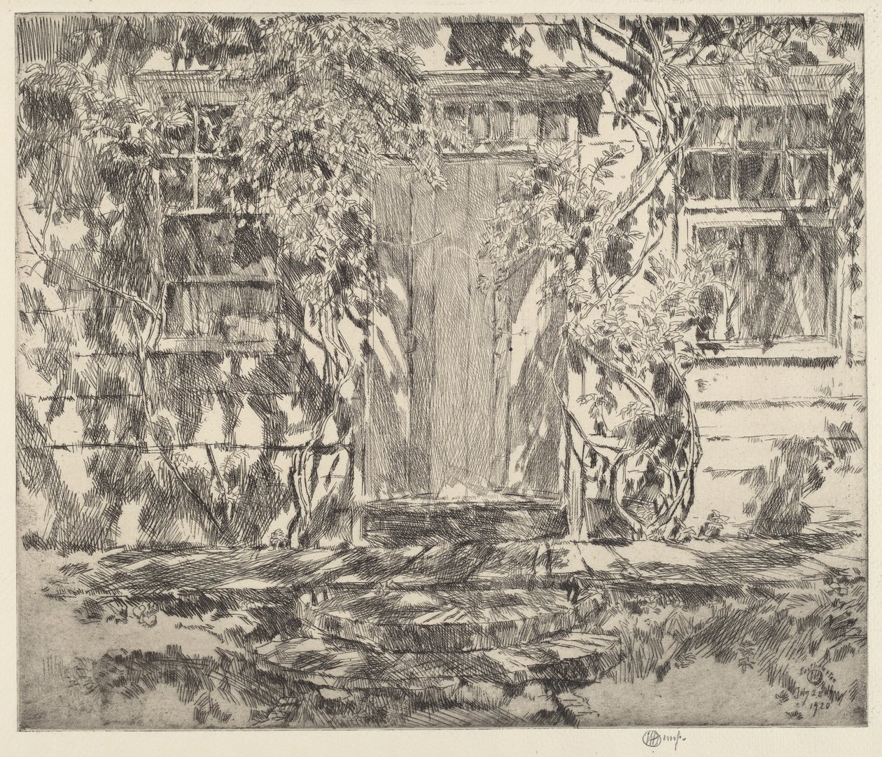 Alte Türöffnung, Easthampton, 1920 von Frederick Childe Hassam