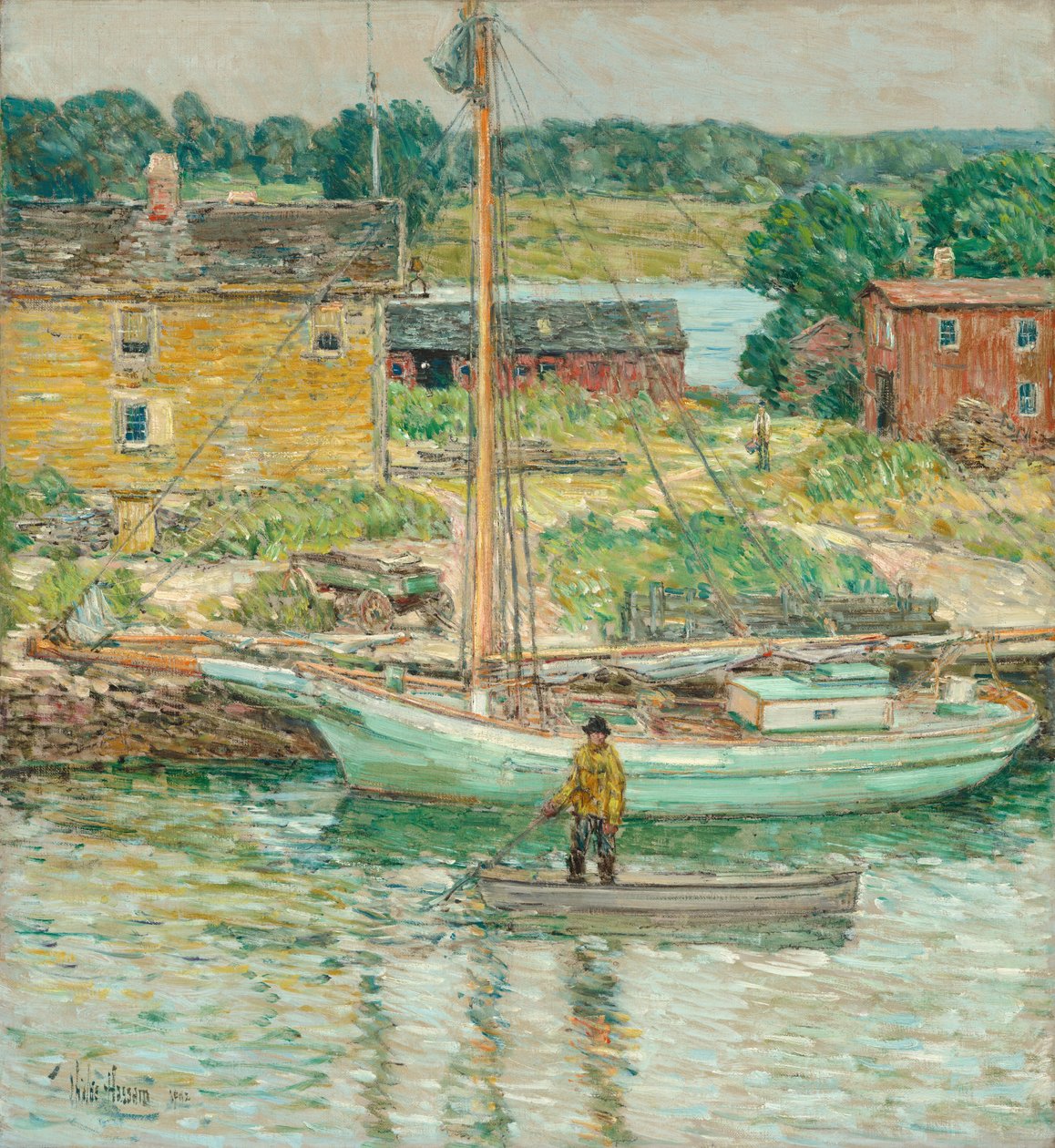 Austernschoner, Cos Cob, 1902 von Frederick Childe Hassam