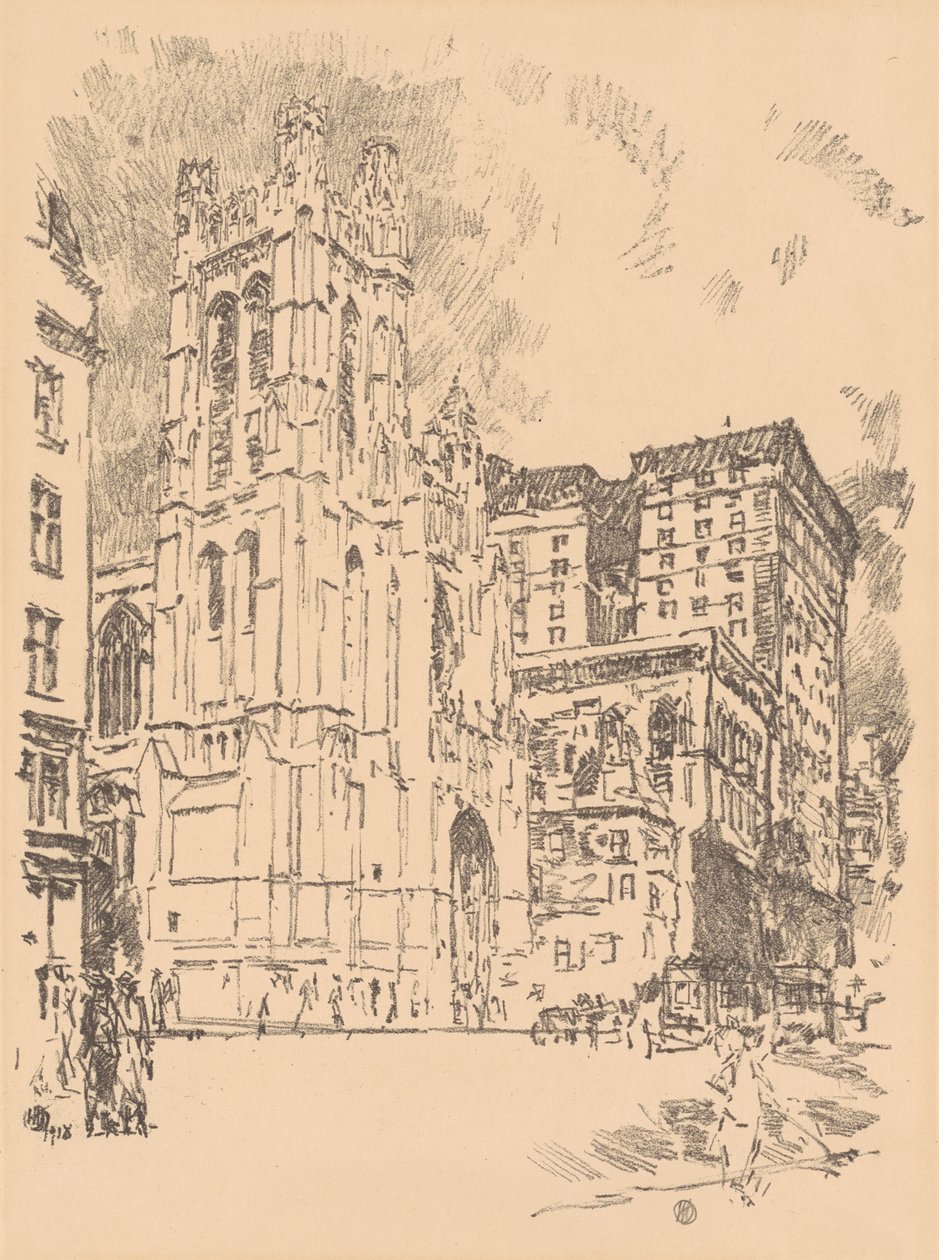 St. Thomas, New York, 1918 von Frederick Childe Hassam