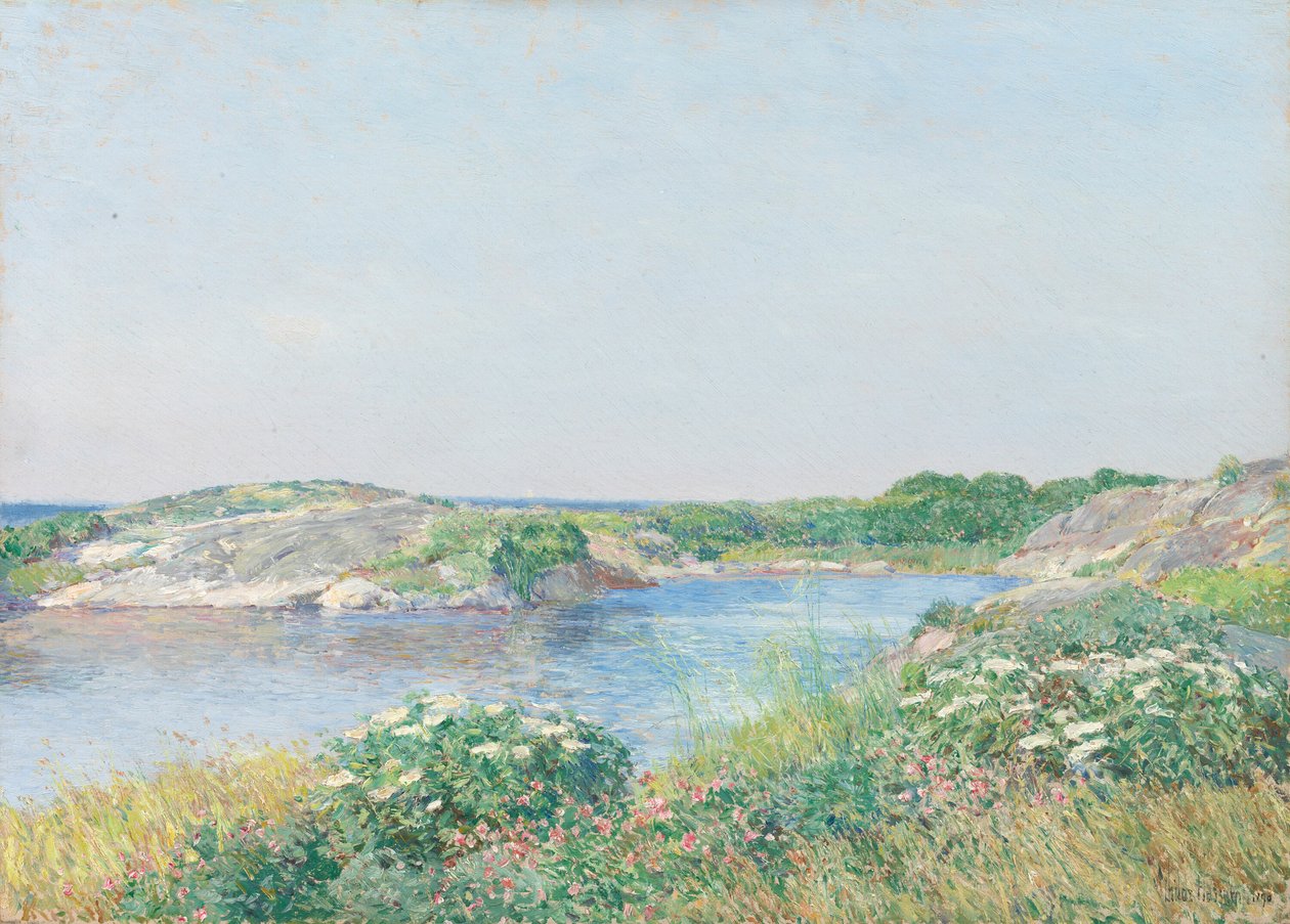 Der kleine Teich, Appledore, 1890 von Frederick Childe Hassam