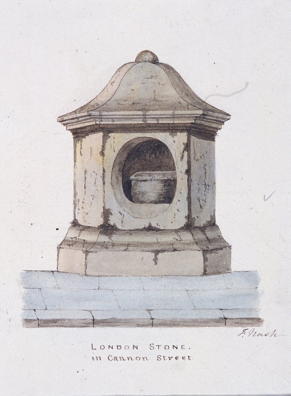 London Stone, Cannon Street, London von Frederick Nash