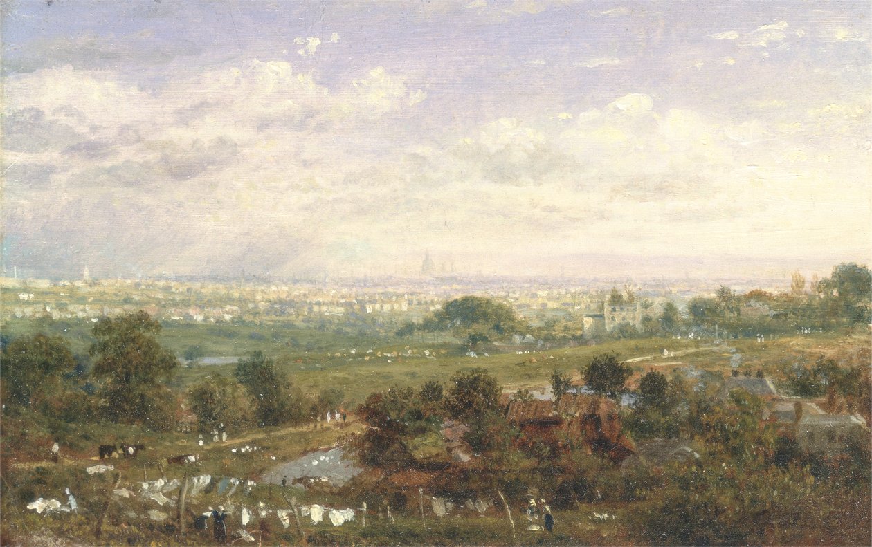 London von Islington Hill, c.1820-30 von Frederick Nash
