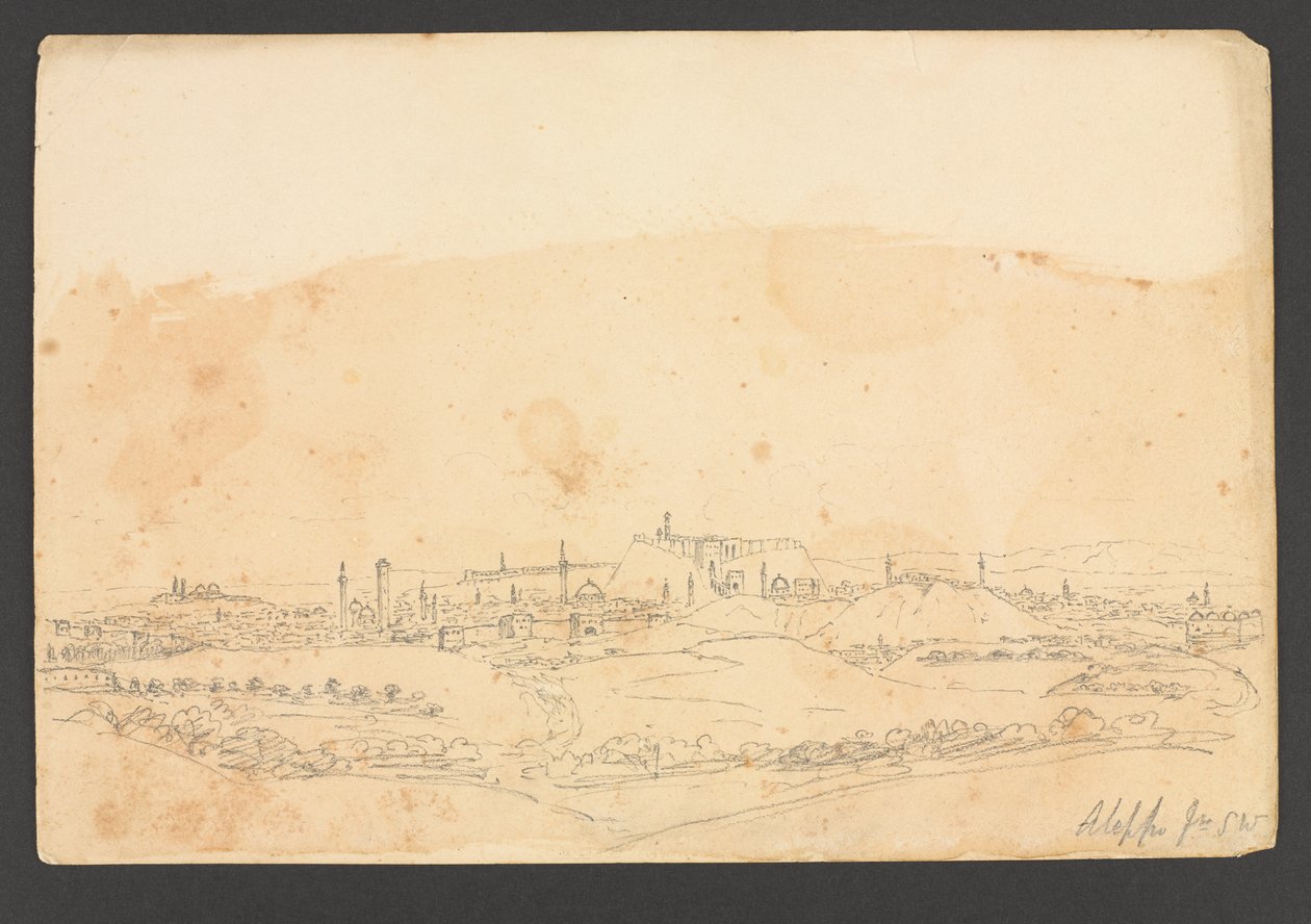 Aleppo von SW, Syrien von Frederick Peter Layard