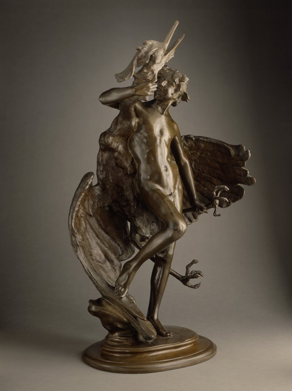 Junger Faun und Reiher von Frederick William MacMonnies
