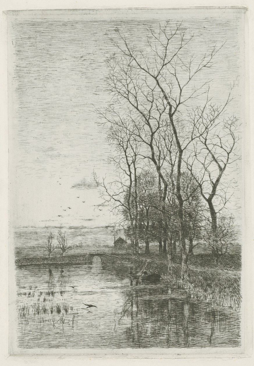 Die kleine Brücke von Fredericus Jacobus van Rossum du Chattel (signed by artist)