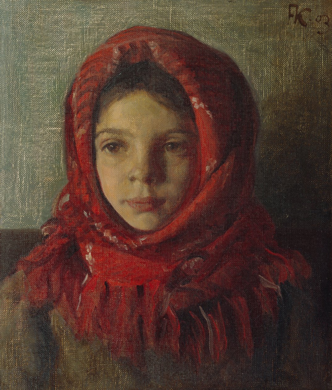 Mädchen mit Kopftuch von Fredrik Kolstoe