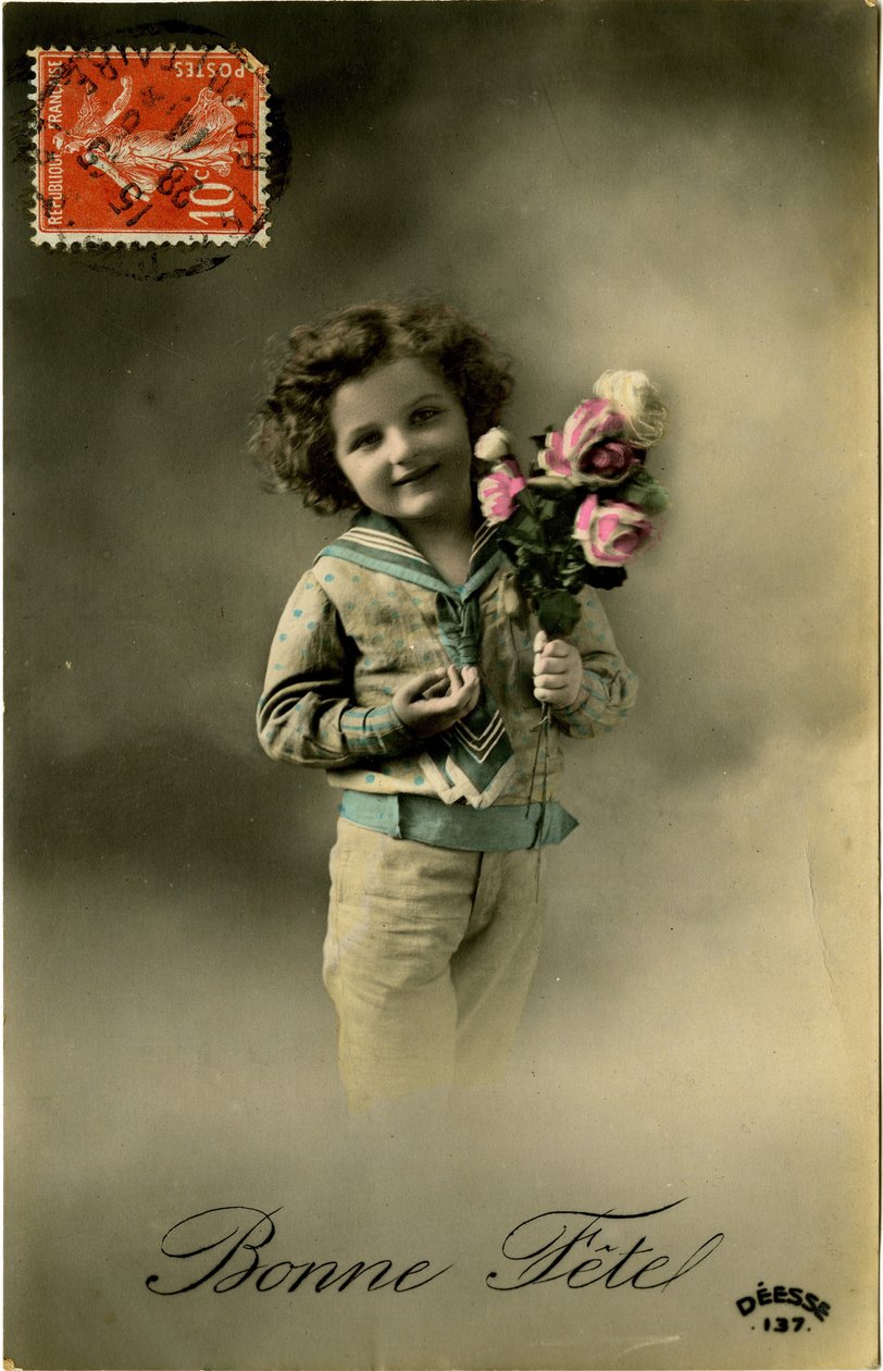 Bonne Fête Karte, 1907 von French Photographer