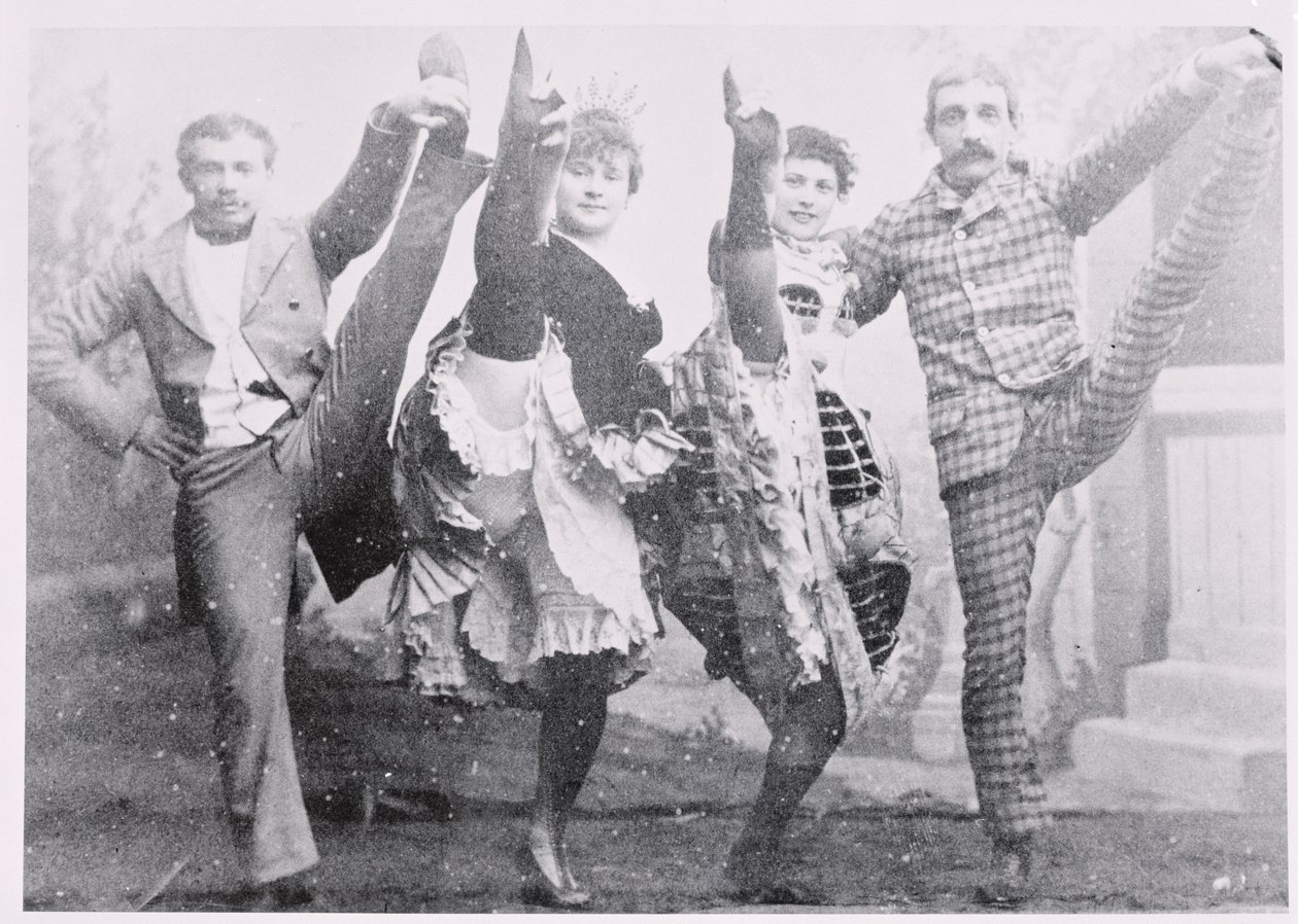 Tanz des Can-Can, spätes 19. Jahrhundert von French Photographer