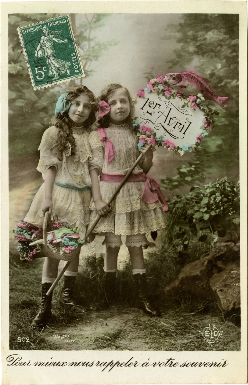 Grüße, Aprilscherztag, 1906 von French Photographer