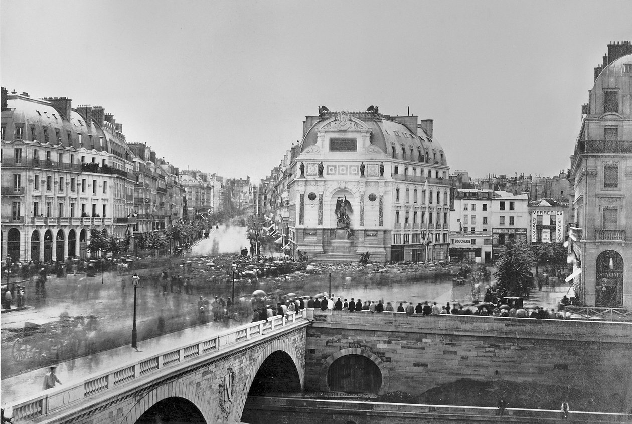 Die Einweihung des Fontaine Saint-Michel, 1860 von French Photographer