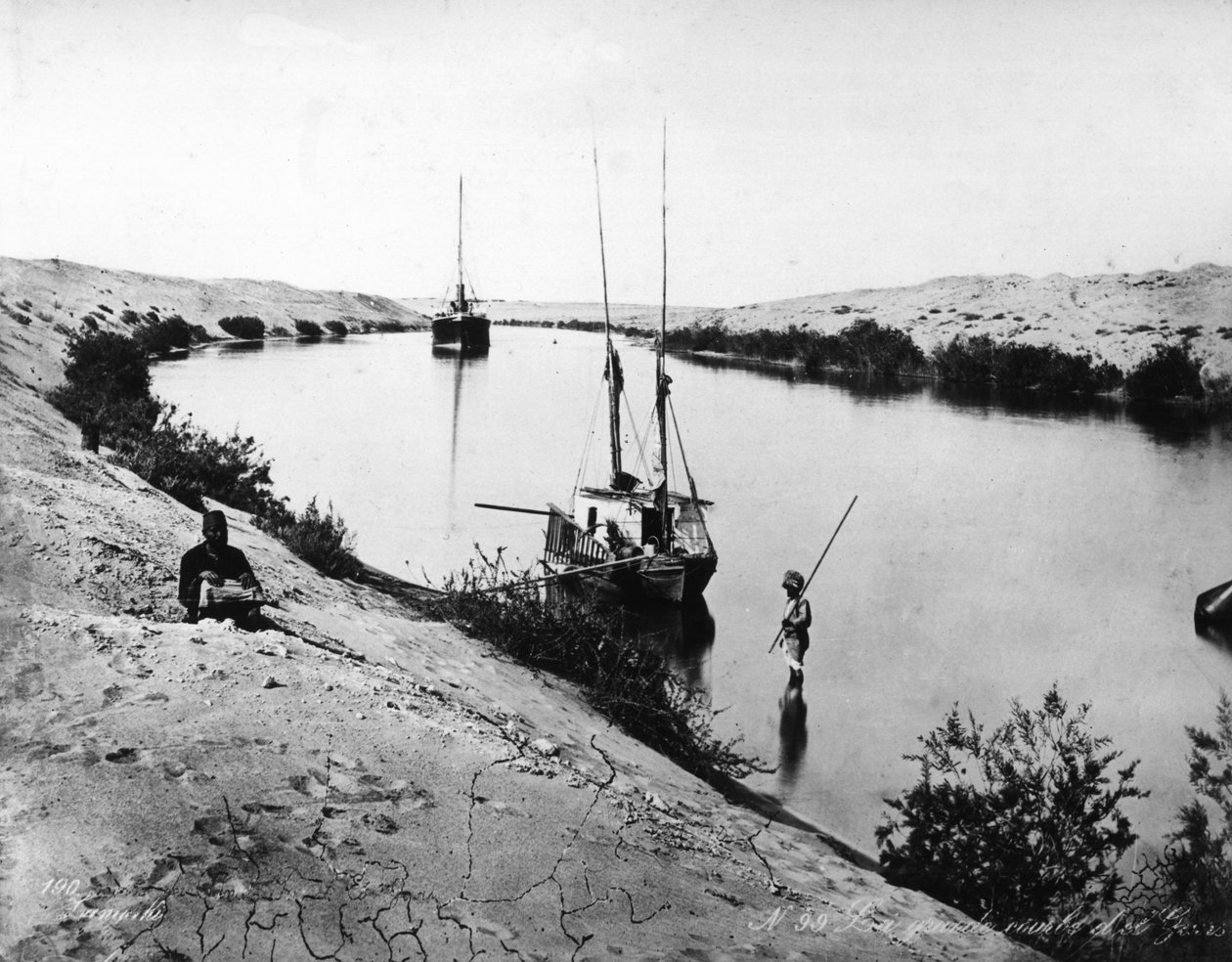 Der Suezkanal, ca. 1875 von French Photographer