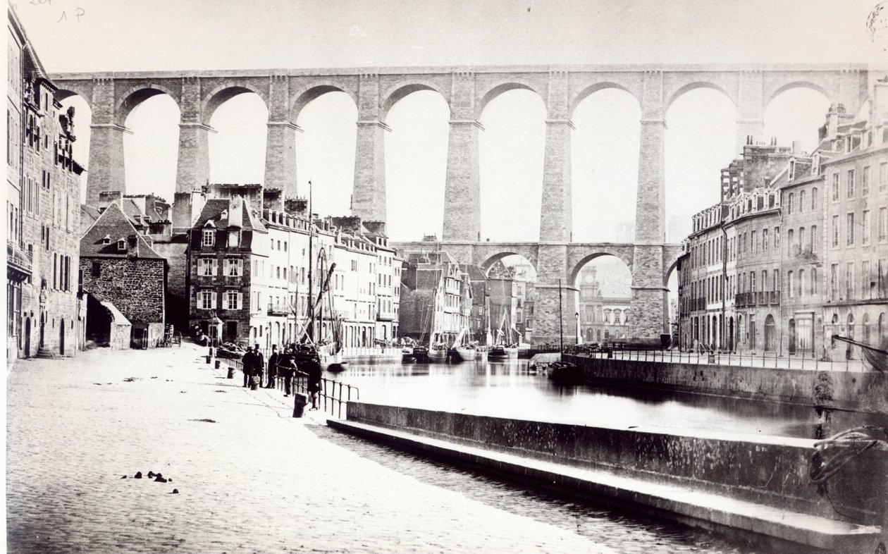 Das Viadukt von Morlaix, ca. 1880 von French Photographer